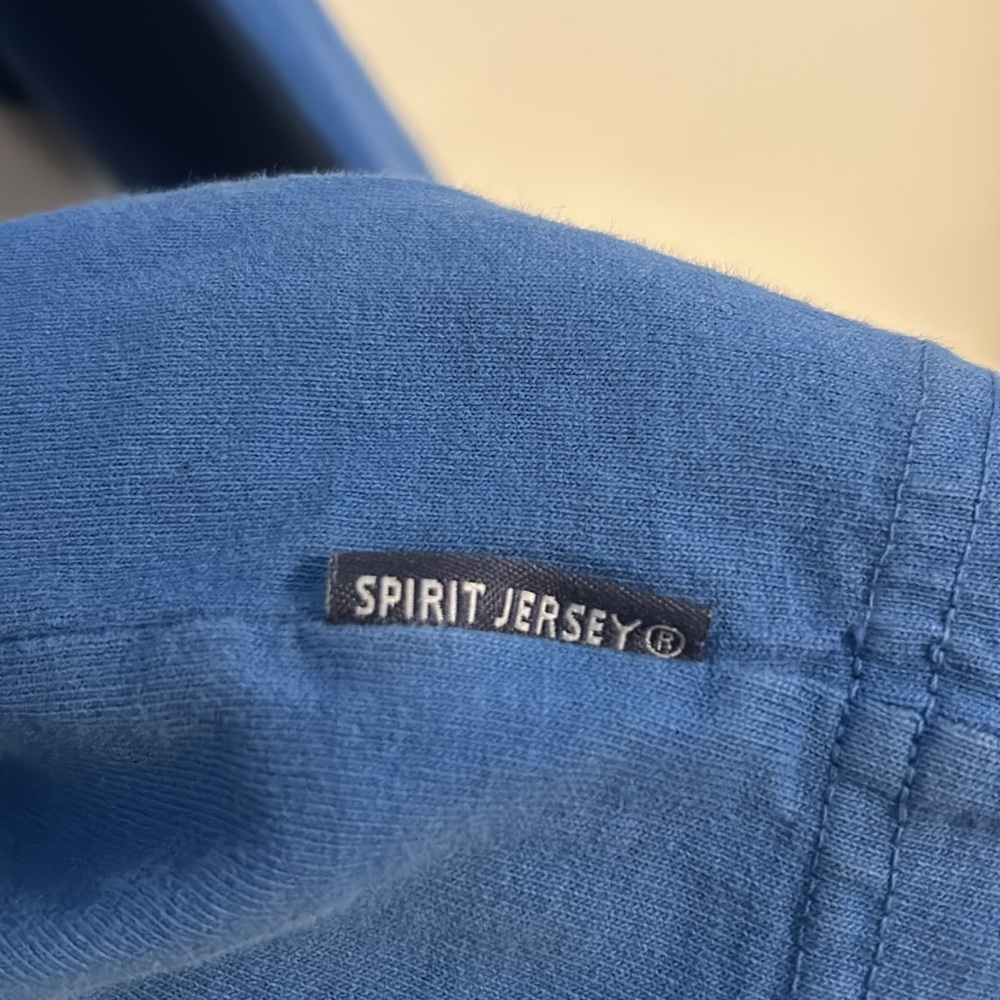 Spirit Jersey Maine Girl dropped shoulder long sleeve Blue Jersey Sweater size S - Picture 9 of 11